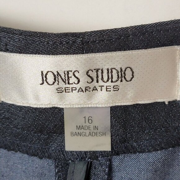 Jones Studio Separates Gray Classic Fit Career Work Wear Straight Leg Pants 16 - Picture 6 of 9